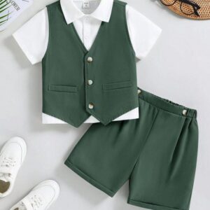 Toddler Boys' Formal Vest & Shorts Set