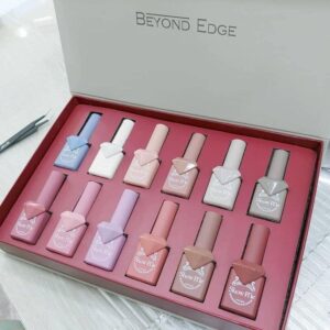 "BEYOND EDGE" 12-Piece Pastel & Nude Gel Nail Polish Set