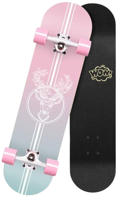 pastel ombre skateboard with deer graphic pastel ombre skateboard with deer graphic